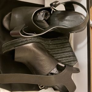 alexander wang Leather wedge sandal In Size 36